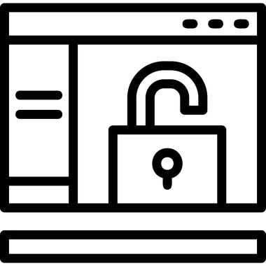 Parola kilidi simgesini ana hat biçiminde kilitle