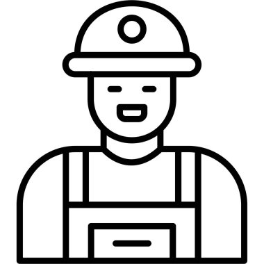 Mühendis adam işçi simgesi