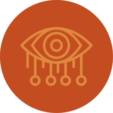 Yuvarlak düğmeli güzel bir göz simgesinin vektör çizimi