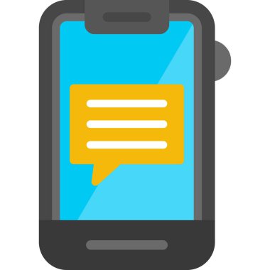 Sohbet iletişim ikonu vektör illüstrasyonu