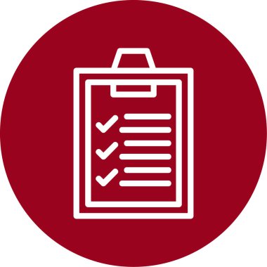 Kontrol listesi. Web simgesi basit tasarım