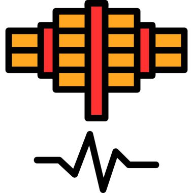 Kalp ikonu vektör illüstrasyonu