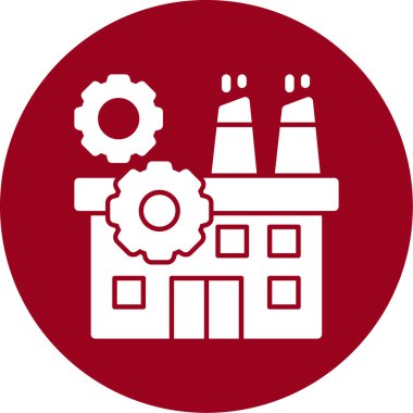 Fabrika simgesi vektör illüstrasyonu