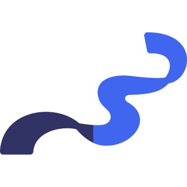 Mavi kurdelenin vektör illüstrasyonu