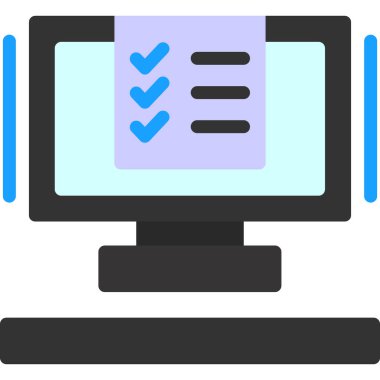 bilgisayar monitörü web simgesi basit tasarım