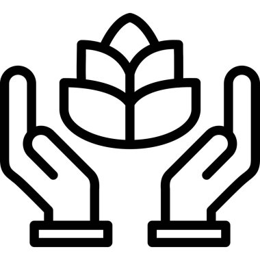 El bitkisi ikonu çizimi vektör çizimi. yeşil