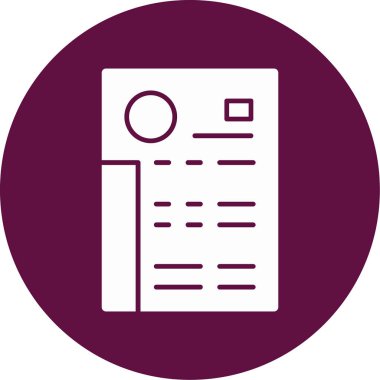 Belge. Web simgesi basit illüstrasyon