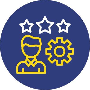 Müşteri hizmeti simgesi, basit vektör illüstrasyonu