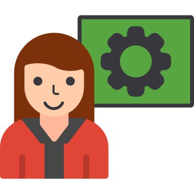 İş kadını vektör simgesi