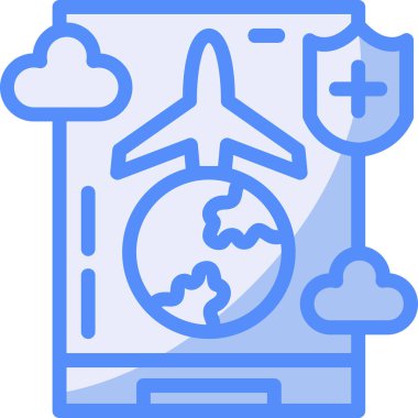 seyahat uçağı uçuş simgesi