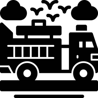 bus simgesi vektör illüstrasyonu