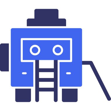 robot. Web simgesi basit illüstrasyon