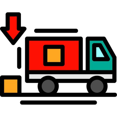 Kamyon. Web simgesi basit illüstrasyon