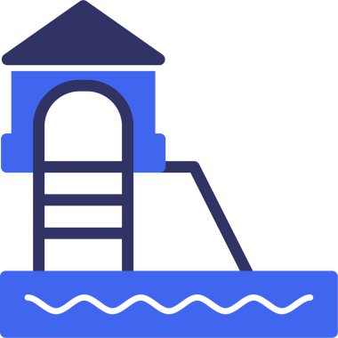 Bina. Web simgesi basit illüstrasyon