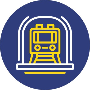 tramvay vektör simgesi. biçim ana hat sembolüdür, sarı ve beyaz renkler, yuvarlak açılar, mavi arkaplan