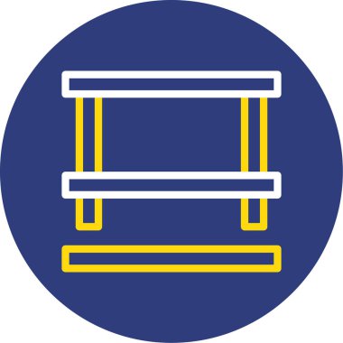 Sandalye simgesinin vektör illüstrasyonu