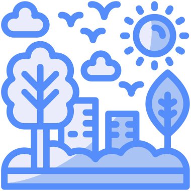 iklim değişikliği iklim simgesi ana hatlar biçiminde