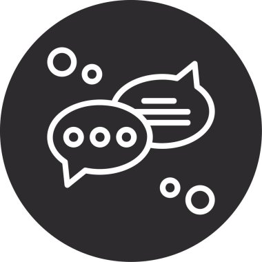 Konuşma balonu. Sohbet ikonu. vektör illüstrasyonu