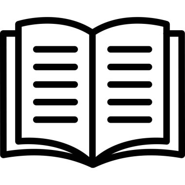 kitap simgesi, vektör illüstrasyonu