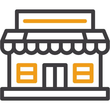 dükkan simgesi vektör illüstrasyonu