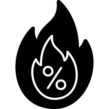 Alev simge vektör çizim