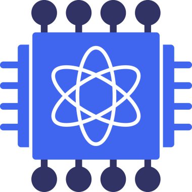 atom simgesi vektör illüstrasyonu