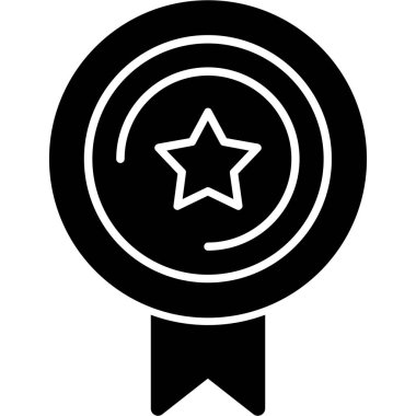 Madalya ikon vektör illüstrasyonu