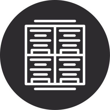 Veri veritabanı sunucu simgesi ana hat biçiminde