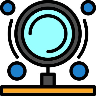 Arama Satırı Doldurulmuş Simge, Vektör İllüstrasyonu