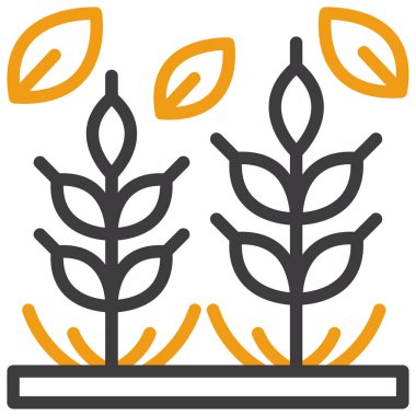 mısır bitkisi simgesi, tarım ve bitkiyle ilgili vektör illüstrasyonu