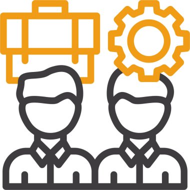 iş yönetimi simgesi, vektör illüstrasyonu