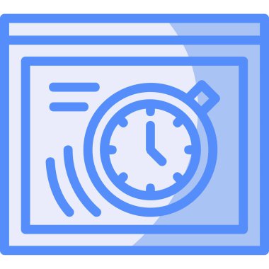 Saat. Web simgesi basit tasarım