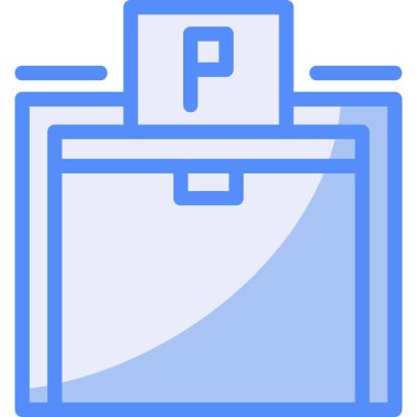 Otopark simgesi ile doldurulmuş - özet biçimi