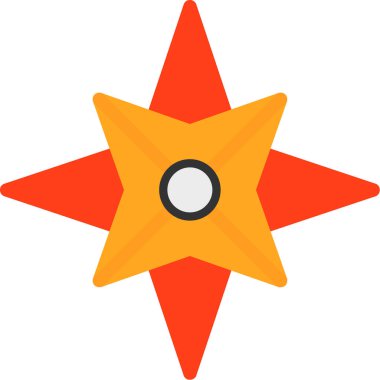 Yıldız simgesi. Web için yıldız vektör simgelerinin basit illüstrasyonu