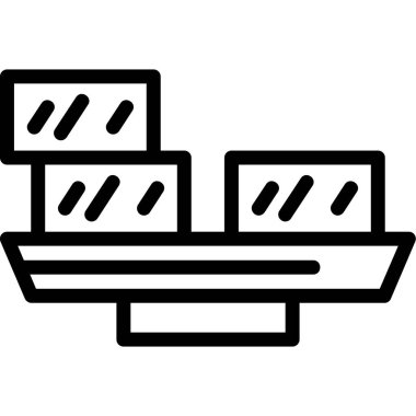 yiyecek simgesi vektör taslağı çizimi