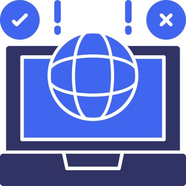 - İnternet. Web simgesi basit illüstrasyon