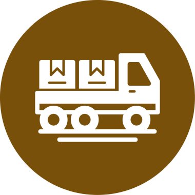 Bir kamyon simgesinin vektör çizimi