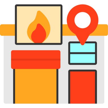 Ateş vektörü simgesini ateşle