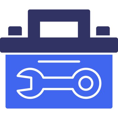 araba motoru servis simgesi düz biçimli