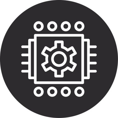 devre kartı simgesi vektör illüstrasyonu