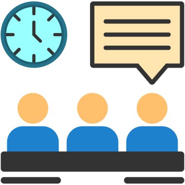 Buluşma simgesi, vektör illüstrasyonu