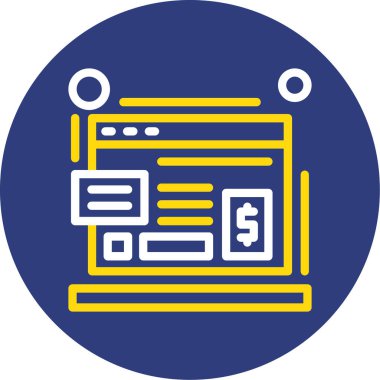 Web simgesi, vektör illüstrasyonu