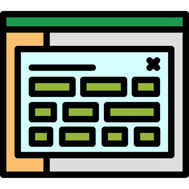 Web simgesi, vektör illüstrasyonu