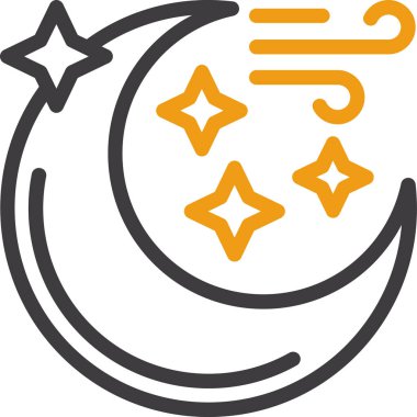 Ay. Web simgesi basit illüstrasyon