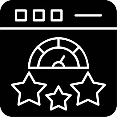 yıldız derecelendirme simgesi, vektör illüstrasyonu