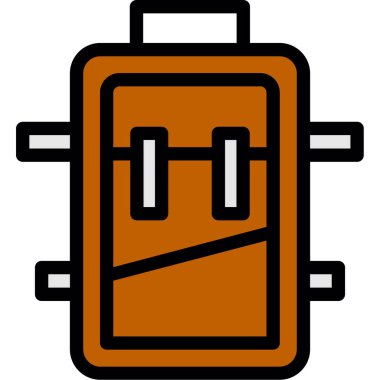 seyahat çantası simgesini, basit vektör çizim