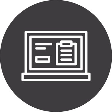 Belgenin vektör illüstrasyon simgesi