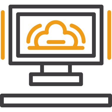 Bulut teknolojisi. Basit ağ simgesi