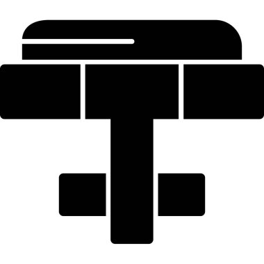 Bina. Web simgesi basit illüstrasyon