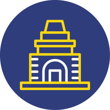 Bina. Web simgesi basit illüstrasyon